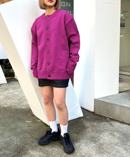 「Snap club」 ニットカーディガン L ブラウン レディース