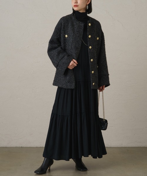 Loungedress（ラウンジドレス） ツイードジャケット FREE グレー