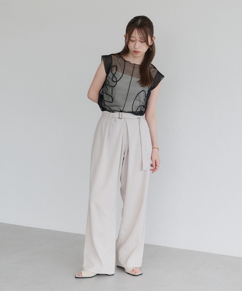 raffime（ラフィミー） ブラウス シャツ アソートシアーノースリーブ