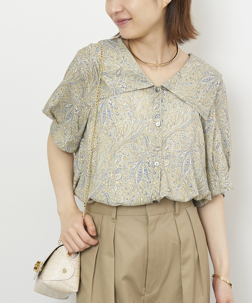 「journal standard L'essage」 半袖シャツ FREE グリーン レディース