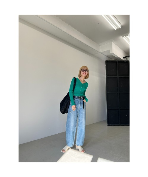 88. Moussy ダメージ加工 ライトブルーデニムパンツ BLACK BY MOUSSY 「BLACK MOUSSY」 ダメージ加工デニムパンツ