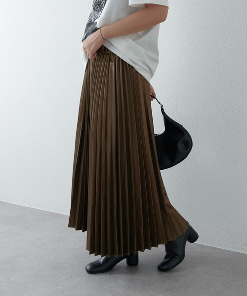luichantant レザースカート Lui's スカート フェイクレザープリーツスカート : ZOZOTOWN