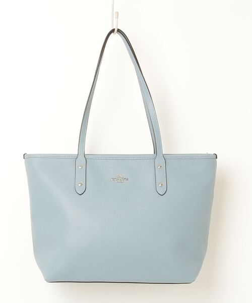 COACH トートバッグ　ハンドバッグ ブラウン/ブルー　小さめ COACH 「COACH」 トートバッグ - ブルー レディース : ZOZOTOWN