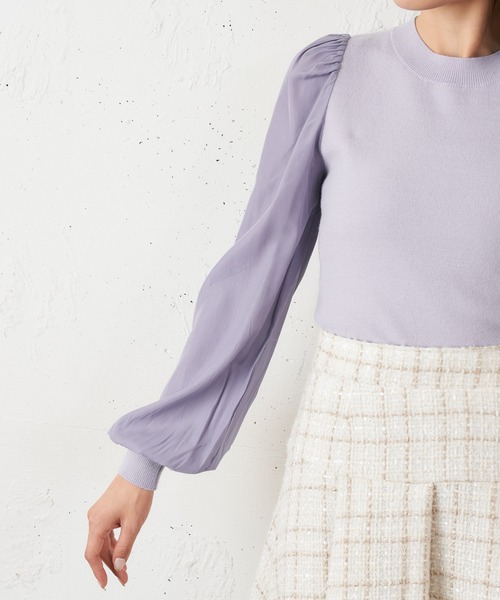 「MIIA」 長袖ニット FREE ブルー レディース_画像7