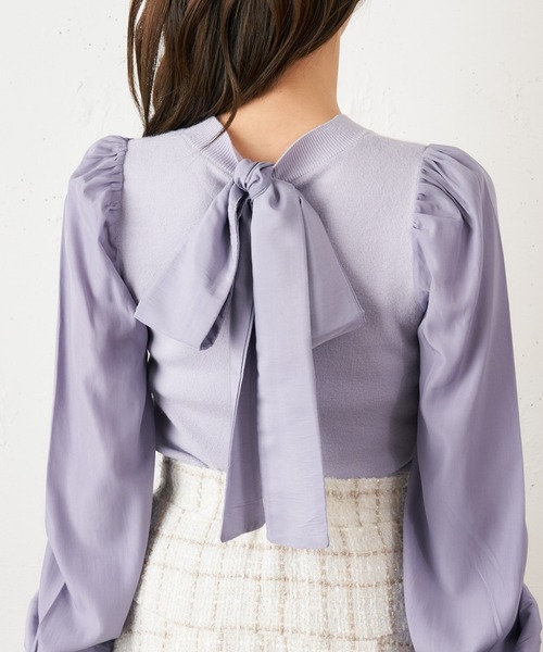 「MIIA」 長袖ニット FREE ブルー レディース_画像9