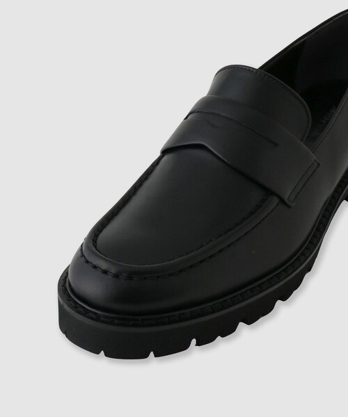 allureville＊ブラックローファー　37 allureville ローファー タンクソールローファー レディース
