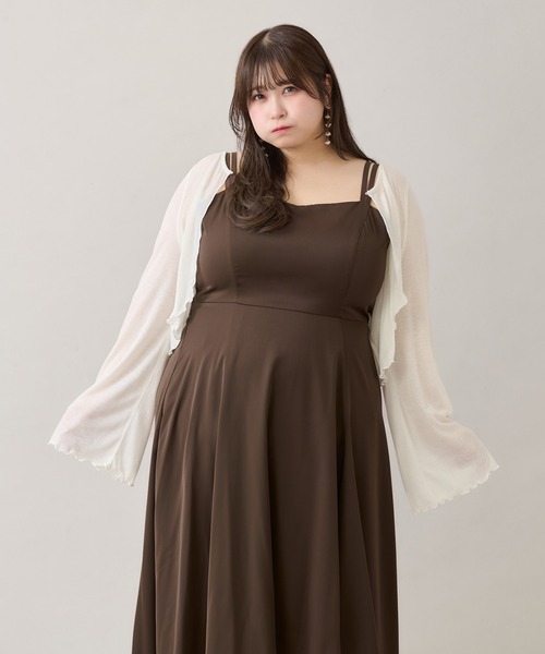 Louiosy ワンピース 「大きいサイズ」アシメフレアキャミ