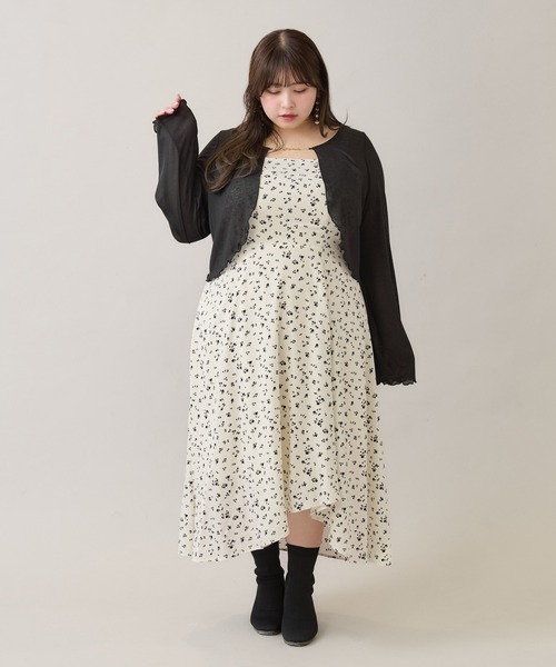 Louiosy（ルオシー） ワンピース 「大きいサイズ」アシメフレアキャミ