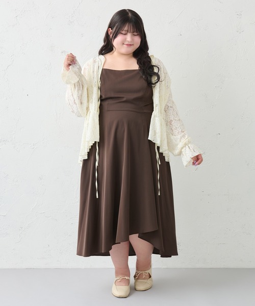Louiosy ワンピース 「大きいサイズ」アシメフレアキャミ