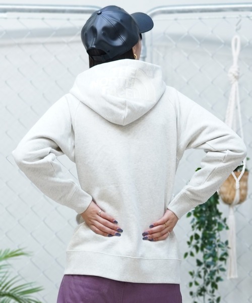 美品　THE NORTH FACE レディース　ジップパーカー　M THE NORTH FACE 「THE FACE」 ジップアップパーカー M ホワイト