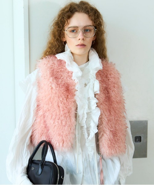 ベスト ジレ 「25AW PRE-ORDER」Fur Vest/ファーベスト「MAISON SPECIAL/メゾンスペシャル」 レディース