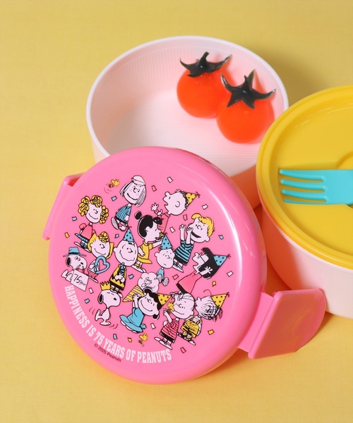 sanrio（サンリオ） 弁当箱 (SK)「PEANUTS ＆ sanrio」丸型 ランチ