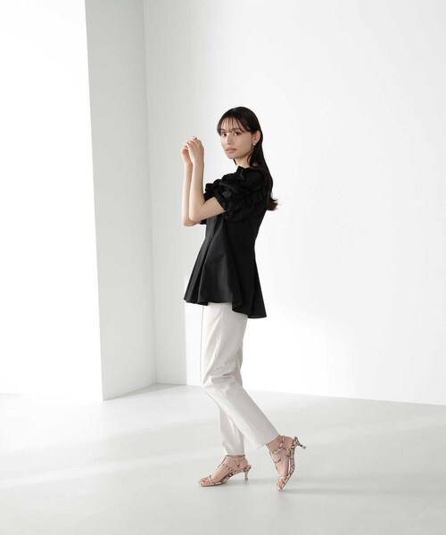 「NATURAL BEAUTY BASIC」 半袖チュニック SMALL ブルー レディース