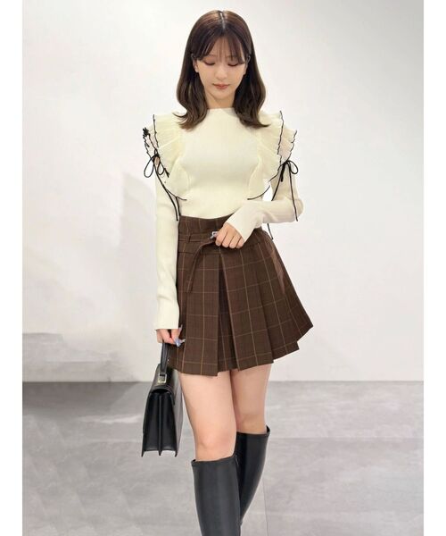 MERCURYDUO（マーキュリーデュオ） スカート ベルト付きチェック