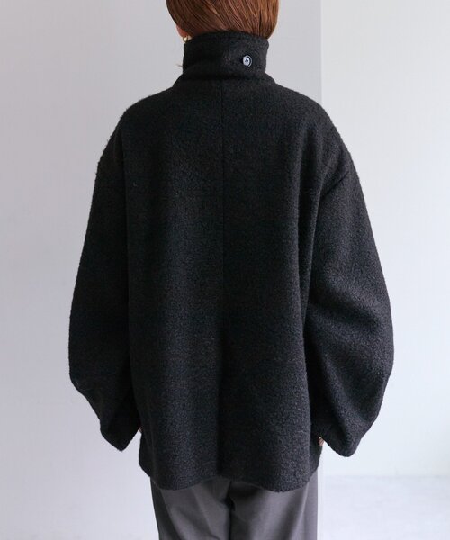 シャギーミドルコート　mystic アウター mystic コート アウター 「EC限定カラー/グリーン」シャギー