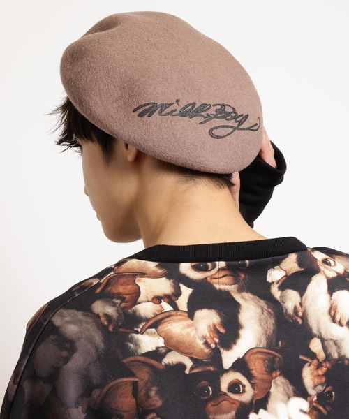 MILKBOY（ミルクボーイ） 帽子 ベレー帽 LOGO ベレー メンズ