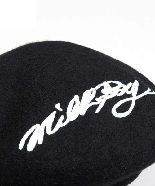 MILKBOY（ミルクボーイ） 帽子 ベレー帽 LOGO ベレー メンズ 