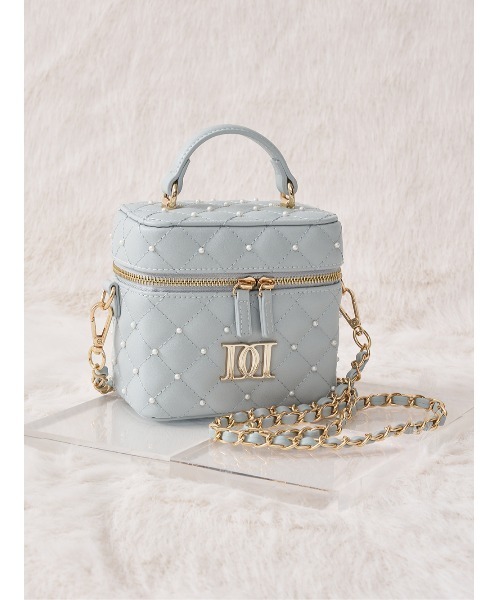 Darich 【ゴールドパーツ】キルティングパールスクエアミニバッグ