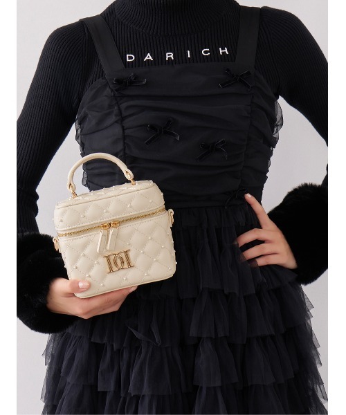 ダーリッチ キルティングパールスクエアミニバック Darich