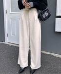パンツ 「美脚ボトム」ハイウエストコーデュロイ...の詳細画像2