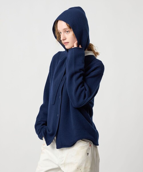 6(ROKU) ウールコットン ミックス Vネック カーディガン 6（ロク）の