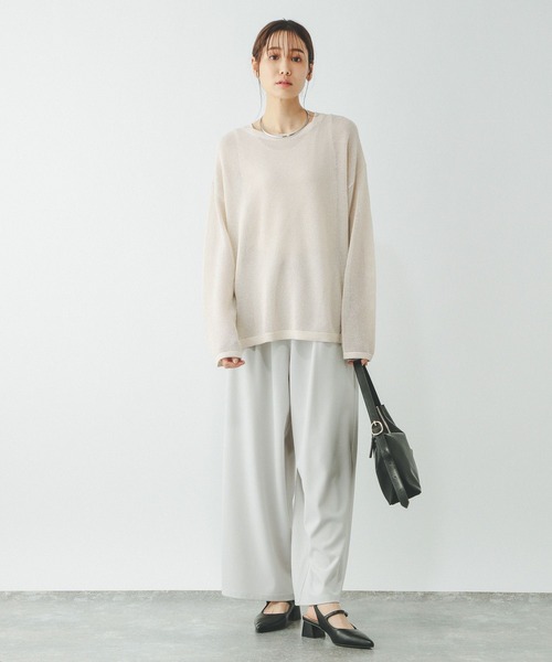 「GLOBAL WORK」 長袖ニット MEDIUM イエロー レディース_画像2
