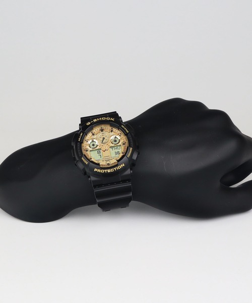 G-SHOCK 「G-SHOCK」 デジタル腕時計 FREE ブラック×ゴールド メンズ