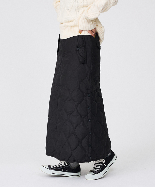 新品未使用タグ付TAION 800FPダウン ブラックスカートミリタリーライン TAION（タイオン） スカート 「TAION / タイオン」ミリタリー ダウン