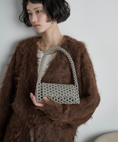 THE Yon ショルダーバッグ バッグ ビーズデザインパーティーバッグ