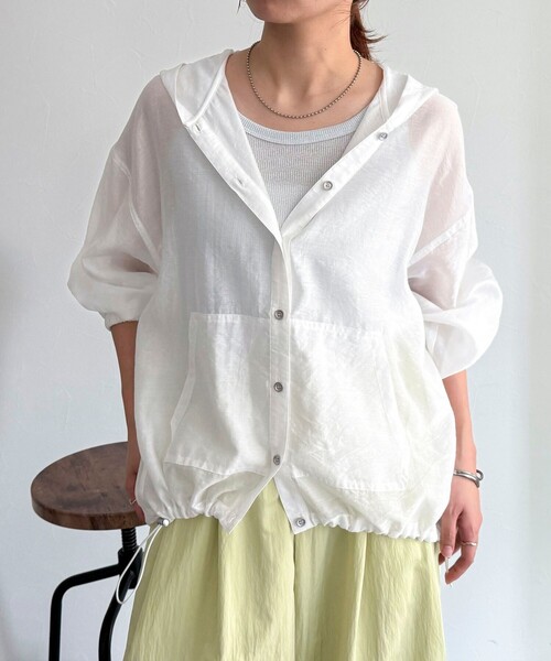 「fredy emue」 長袖ブラウス 38 グレイッシュベージュ レディース_画像2