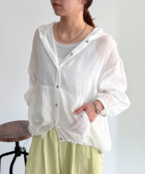 「fredy emue」 長袖ブラウス 38 グレイッシュベージュ レディース_画像4