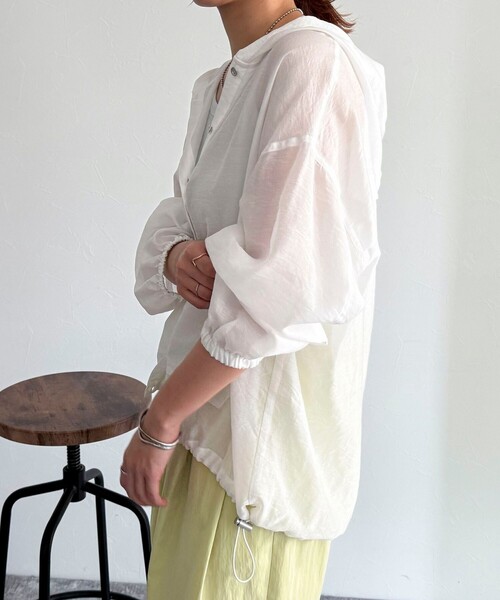 「fredy emue」 長袖ブラウス 38 グレイッシュベージュ レディース_画像6