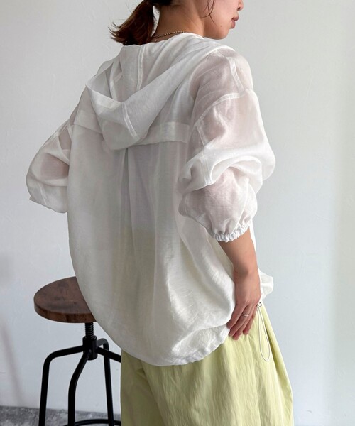 「fredy emue」 長袖ブラウス 38 グレイッシュベージュ レディース_画像7