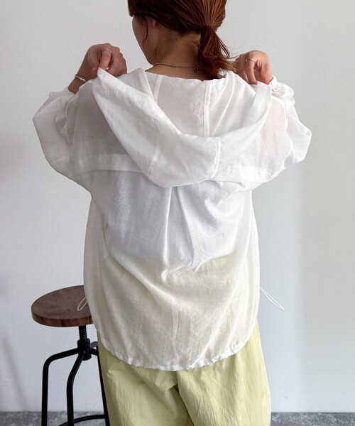 「fredy emue」 長袖ブラウス 38 グレイッシュベージュ レディース_画像8