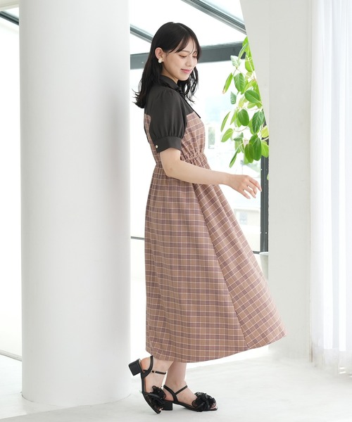 「ASTORIA ODIER」 半袖ワンピース MEDIUM ブラック レディース_画像3