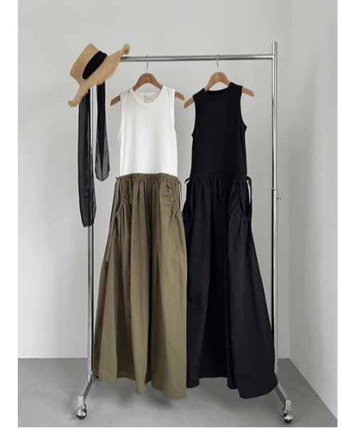 「AMAIL」 ノースリーブワンピース M ブラック レディース_画像8