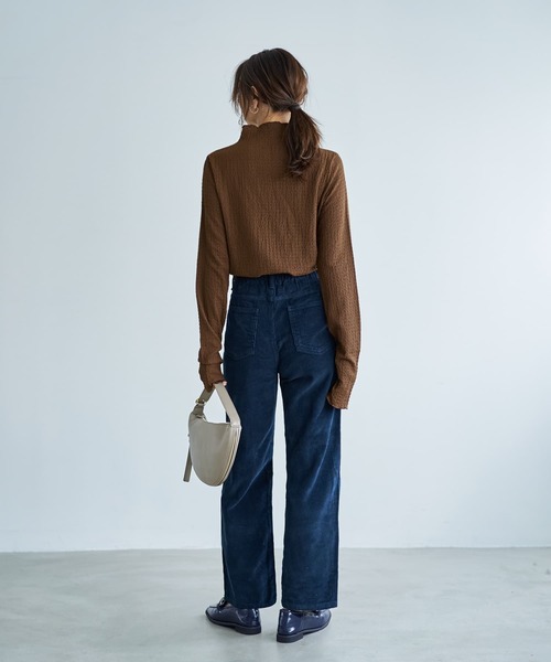 Theory × AGコーデュロイストレートパンツ　ネイビー　30 STYLE DELI（スタイルデリ） パンツ コーデュロイセミワイドストレート