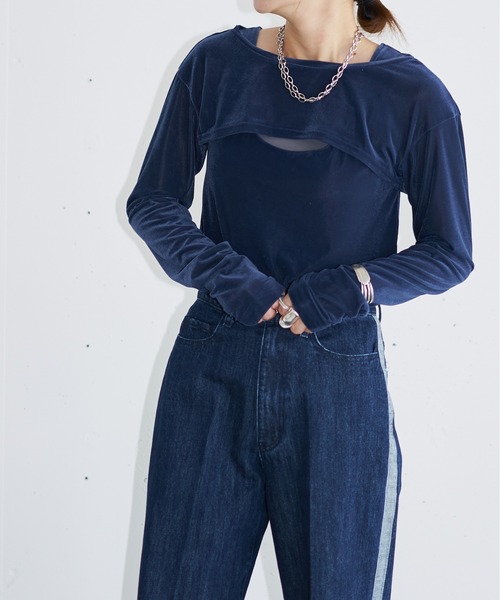 「hwyl」 長袖カットソー FREE ベージュ レディース_画像2