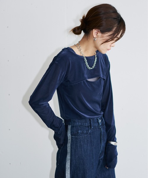 「hwyl」 長袖カットソー FREE ベージュ レディース_画像3