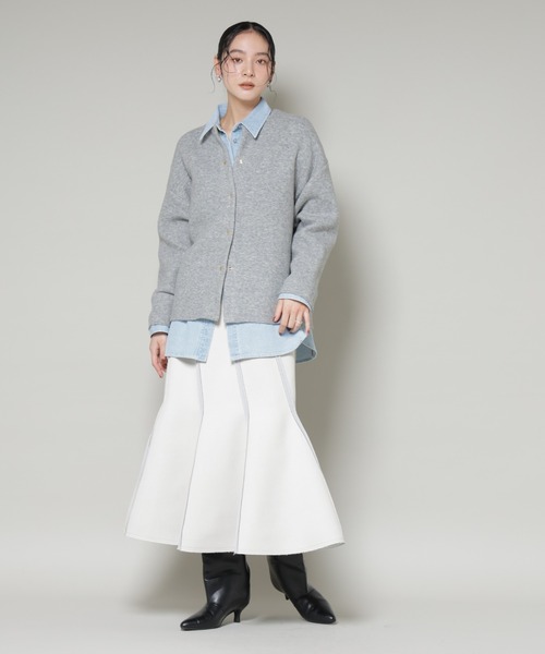 NANO universe（ナノ・ユニバース） カーディガン ダブルフェイス