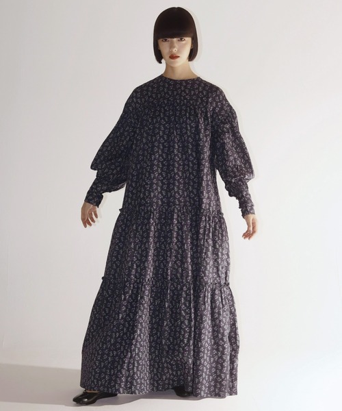 PERNA（ペルナ） 長袖ワンピース L ネイビー レディース : ZOZOTOWN