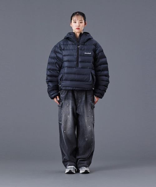ダウンジャケット ダウン Liberaiders DOWN HALF ZIP HOODIE（リベレイダース ダウン ハーフジップ フーディ） メンズの画像