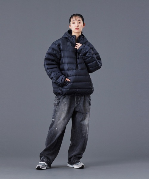 ダウンジャケット ダウン Liberaiders DOWN HALF ZIP HOODIE（リベレイダース ダウン ハーフジップ フーディ） メンズの画像