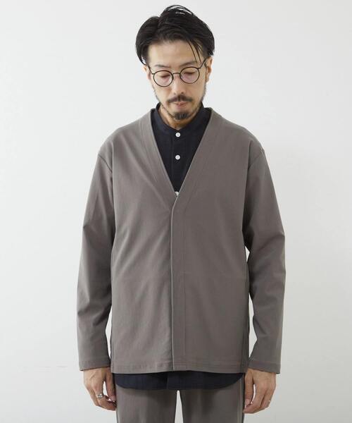 「MEN'S MELROSE」 カーディガン 2 モカ メンズ_画像2