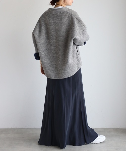 「＆HALF」 「noa-ge」ブルゾン M グレー レディース_画像9