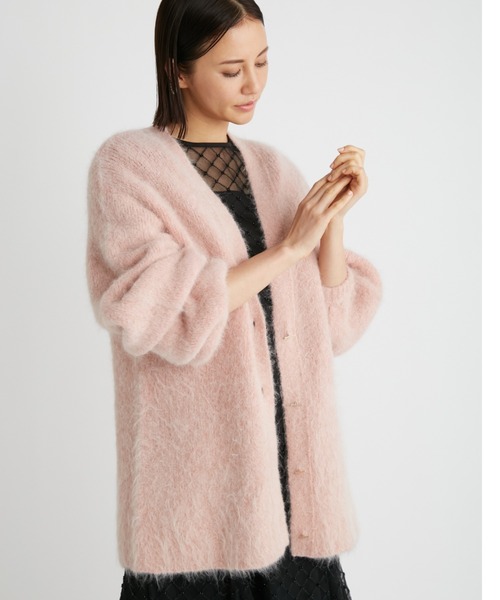 セルフォードくすみピンクニットカーディガン CELFORD（セルフォード） ニットカーディガン FREE ピンク レディース