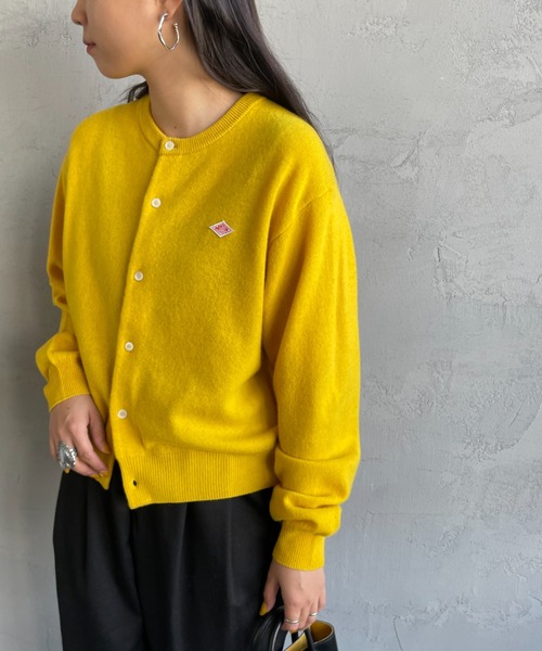 Danton（ダントン） ニットカーディガン 36 イエロー レディース