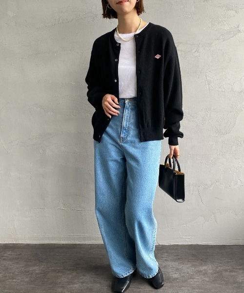 Danton（ダントン） ニットカーディガン 36 イエロー レディース