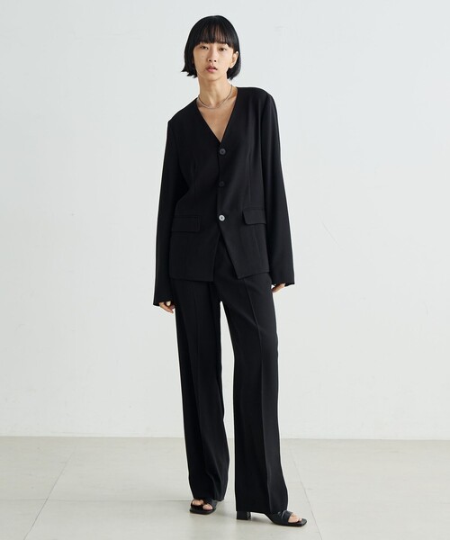 Edition（エディション） ノーカラージャケット 34 ブラック