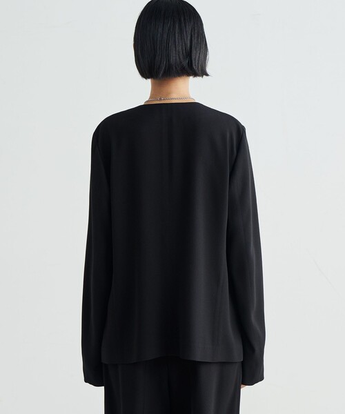 Edition（エディション） ノーカラージャケット 34 ブラック